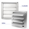 Funmit 4'' Metal Dryer Vent Cover with Metal Mesh Screen,