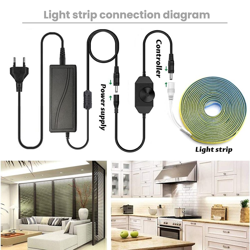 Arotelicht COB LED Strip 10 m Set 24 V Cool
