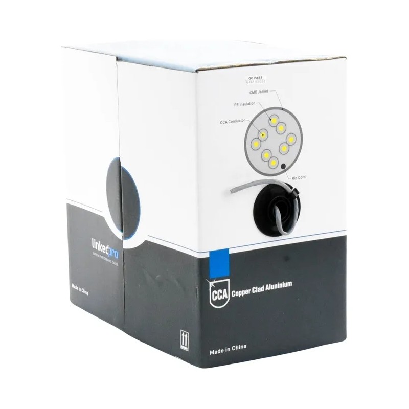 Bobina De Cable Utp 305 Mts Cat5e Cca Linkedpro Ep-cat-5e-v