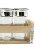 Difuzed Excellent Houseware Spice Rack with Wooden Stand, Set of