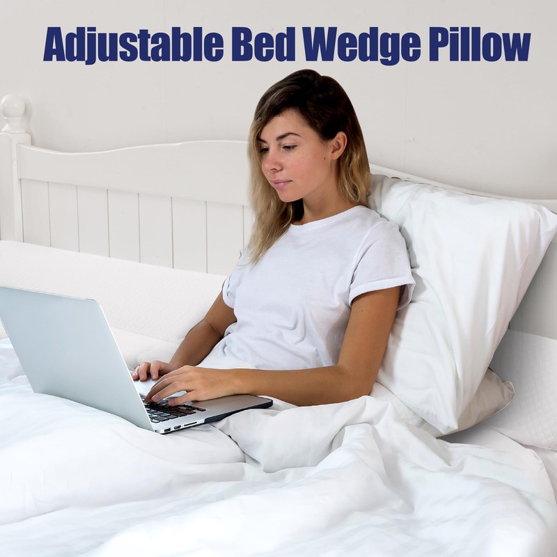 HOMBYS Wedge Pillow Headboard for Bed Gap,Foldable Bed Wedge Gap