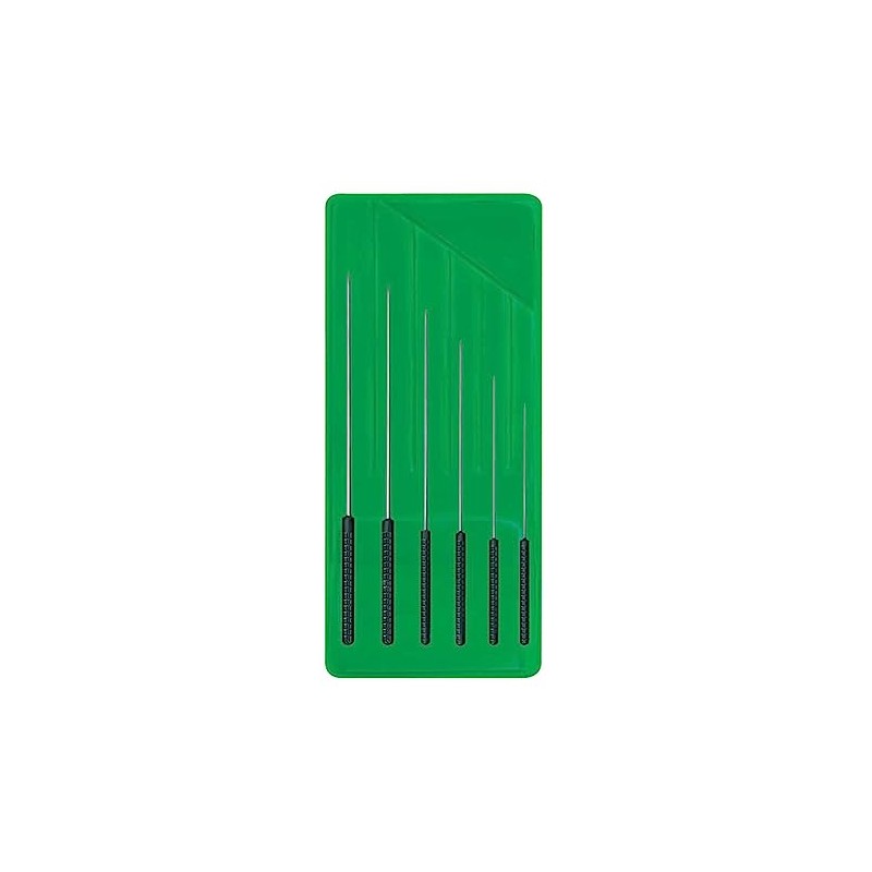 Horotec MSA02.221 Assortment of 6 Smoothing Broaches with Plastic Handle