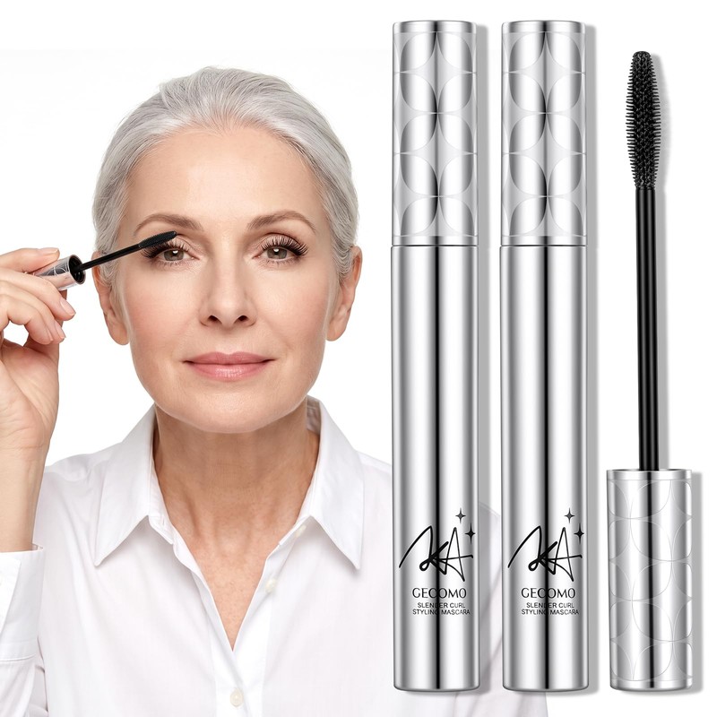 OSDUE Black Mascara for Older Women, Waterproof Mascara, 2-Pack