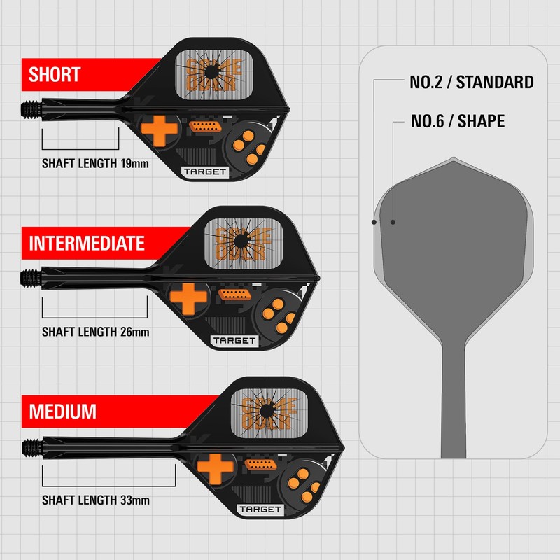 Target Darts K-Flex Game Over Dart Flights & Shafts, No.2