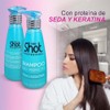 Shampoo Liso Perfecto Kolor Shot con Keratina sin Parabenos, Hidrata