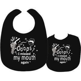 CREATCABIN Funny Adult Bibs for Men Clothing Protector Polyester Canvas Washable Waterproof Reusable Eating Cloth Bibs for Elderly Women Seniors Disabled Bed Table Feeding Daily Use 23.6 x 17.7 inch