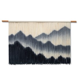 AURTEM Large Macrame Wall Hanging Tapestry, Hand Woven Faraway MountainBoho Tapestry For Bedroom,Dip Dyed Yarn Boho Wall Decor Geometric Décor Wall Tapestry For Bedroom Living Room Apartment Porch