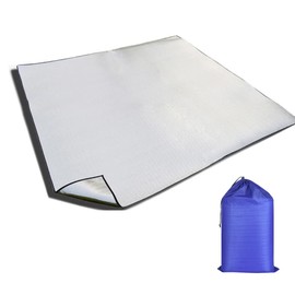 HWSHOW Silver 78.7 x 78.7 inches (200 x 200 cm), Aluminum Sheet, For Camping, Thermal, Leisure Sheet, Picnic