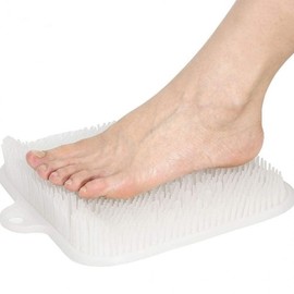 Suction-Cup Foot Scrubber & Shower Mat Foot Brush