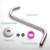 OFFO Shower Head Extension Arm 12 in, S Shaped Shower