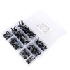 200pcs Black Blind Rivets Steel Mandrel Aluminum Body Pop Rivets