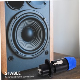 OSALADI Cable Plug Pin Connector for Speaker Wire Lock Plugs Mount Female Panel Mount Adapter Signal Transmission