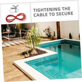 Sosoport 1set Swimming Pool Winch Kit Cable Cover Pool Cover Winch Aluminum Constructed Safety Cable Hoist