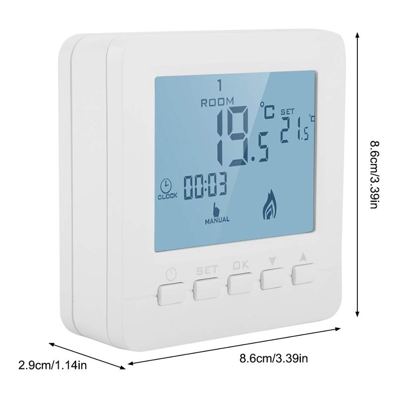 Digital Thermostat LCD Thermostat, Gas Fireplace Thermostat Low Voltage Thermostat