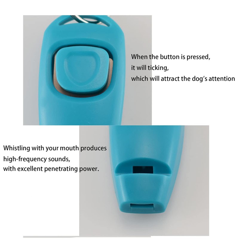 SEIWEI 10 x Pink 2 in 1 Dog Clicker Whistle