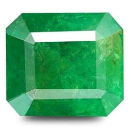 LMDPRAJAPATIS 3.00 Carat Natural Original Certified Emerald/Panna Gemstone for Men and Women, Green, 3.00 Carats, Loose Cut Gem
