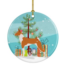 Caroline's Treasures Basenji Merry Christmas Tree Ceramic Ornament