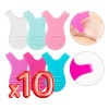 Kit Cepillos Lifting Peine Silicona Pestañas Forma Y 10pzas