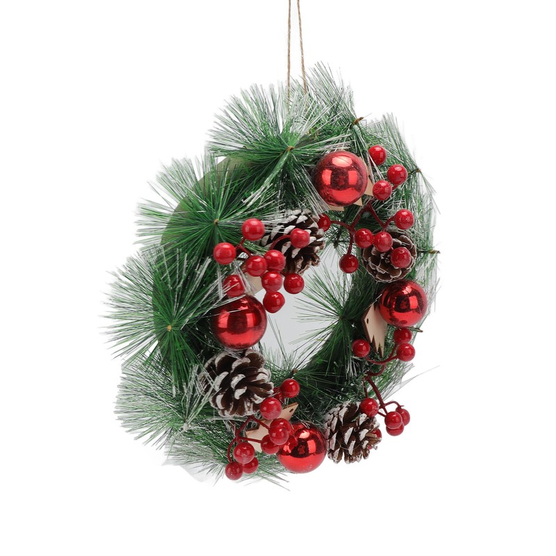 Christmas Wreath Hand Made Simulation Pine Cone Wreath Christmas Gift
