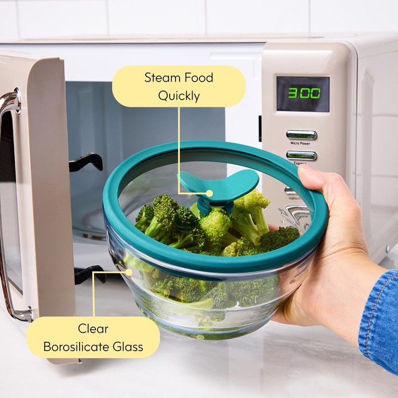 Anyday 2-Pack (2-Cup) Glass Food Storage Set with Glass Lids
