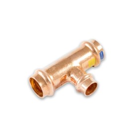 Sanpro Press fitting T-piece centre outlet reduced, size V 28 - outlet V 18 - V 28 (copper gas water drinking water heating plumbing fittings fitting copper line)