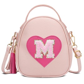 KKXIU Purse Gifts for Girls Cute Little Girl Crossbody Bag Heart Kids Small Backpack with Tassel (M)