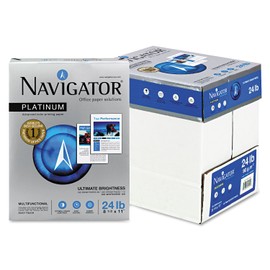 Navigator NPL11245R Platinum Paper 99 Brightness 24lb 8-1/2 x 11 White 2500/Carton