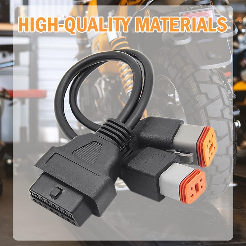 Clmlifebare 2-in-1 OBD2 Adapter Cable for 4pin+6pin Motorcycle Diagnostic Tool