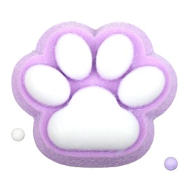 BOXOB Squeeze Toy for Large Cat Paws, Soft Elastic Large Cat Paw with Fur Squeeze Toy for Pressure Relief for School Office (Purple)