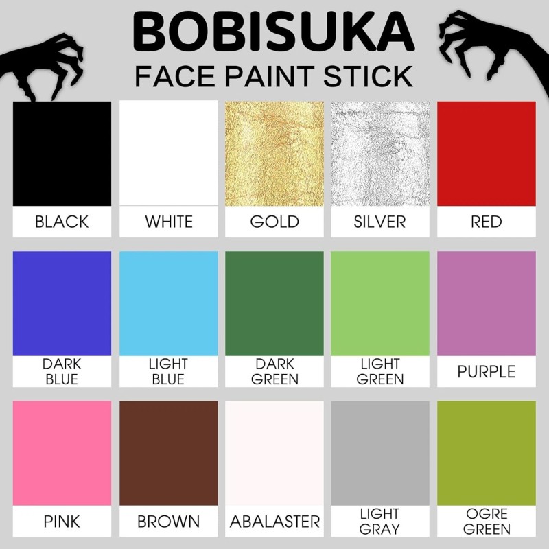BOBISUKA Brown Face & Body Paint Stick, Waterproof Oil-Based Makeup
