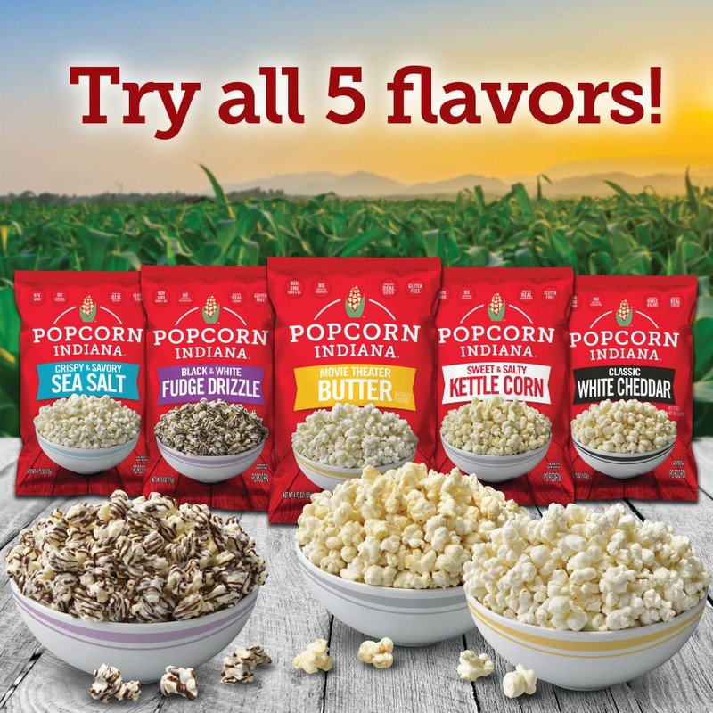 Popcorn Indiana Sea Salt Popcorn (6 Count - 1.1 Oz