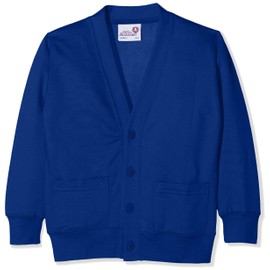 AWDis Boy's Kids Academy Cardigan School Top, Blue (Academy Deep Royal), 11-12 Years (Manufacturer Size:X-Large)