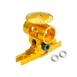 Microheli Precision CNC AL Main Rotor Hub w/ Button (Gold) - Blade 200 SRX / 200 S
