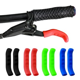 Bike Brake Lever Sleeve Grip Protector Cover 1 Pair Red