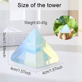 GUJOXILA GUJOXILA Opal Crystal Energy Tower Healing Crystal Gifts for Women Opal Gemstone Ornaments Reiki Nature Meditation Divination Spiritual Protection Gift 1.5"