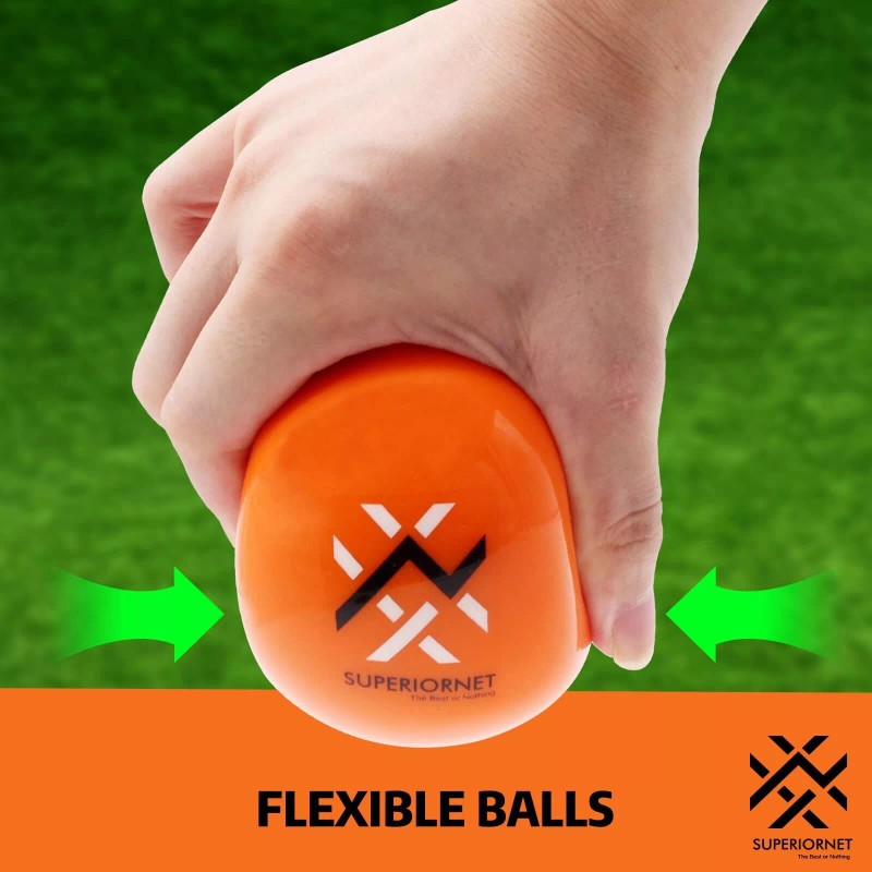 SUPERIORNET 9 Pack 3" Weighted Training Baseballs & Softballs /