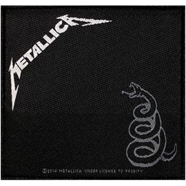 METALLICA BLACK ALBUM Woven Sew-On Patch 10 x 10 CM