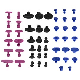 Car Dent Repair Tool Dent Tabs, Including 18 Pack Black Tabs + 12 Pack Pink Tabs + 20 Pack Blue Tabs, Traceless Repair Puller,Suitable for Hail Damage, Scratch Repair, DIY, Repair Shop