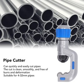 Pipe Cutter Tool, Portable 4 to 32mm Hose Cutter Alloy Fast Clean Adjustable Burrs Tubing Cutter Metal Pipe Cutter Plumbing Tools with Ergonomic Knob