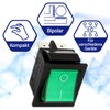 Switch Double Pole Green Luminous 250V 16A 4 Buttons 6.3