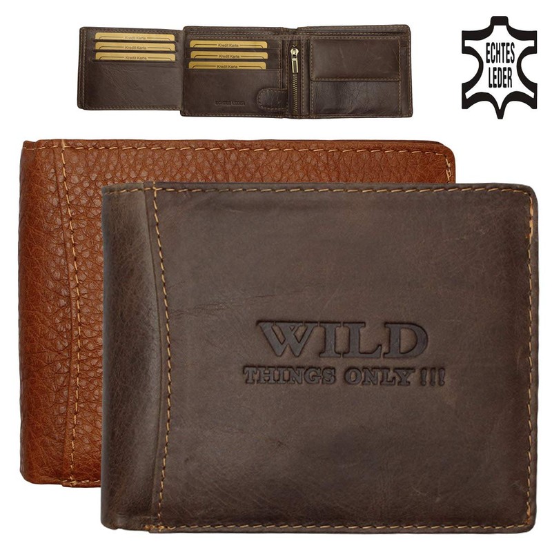 Autiga® Leather Wallet for Men and Women, Genuine Leather, Rustic