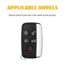 OFF WE GO Key Cover for Land Rover Car Key Case for Discovery Range Rover Sport Evoque Velar Jaguar XF XE XF XJ F-PACE F-TYPE TPU Car Key Protective Case Key Box White Silver