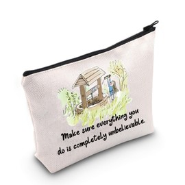 Book Gift 90s Movies Inspired Cosmetic Bag Library Gift for Her (Make Sure Everything CA Bag)