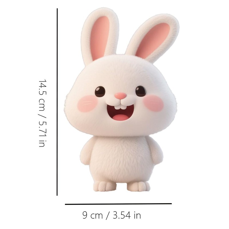 Decorative Cute Bunny Car Window Sticker, 2-Piece Suitable for Decorating
