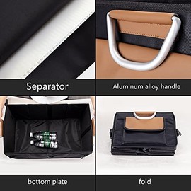 organizador para asiento trasero Organizador De Maletero For Coche (negro) Almacenamiento Con Correas De Amarre, Lo Mejor For La Organización...      