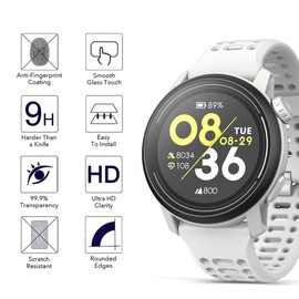 Youniker 4 Pack Compatible with COROS PACE 3 Watch Screen Protector Tempered Glass for Coros Pace 3 Sport Smartwatch Screen Protectors Cover Foils Glass Anti-Scratch Anti-Fingerprint Bubble Free