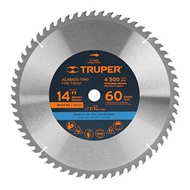 TRUPER ST-1460E 14" Wood Cutting Saw Blades, 60 teeth, center 1