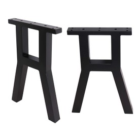 ECLV 2X 18'' Bench Legs, Vintage Dinning Steel Table Legs, Coffee Table Legs,Computer Desk Legs,Industrial Kitchen Table Legs,Black