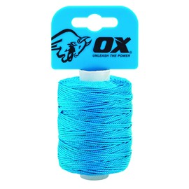 OX Tools OX Pro Nylon High Vis Builders Line 105m / 350ft - Cyan