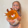 Kögler 20089 Christmas Plush Toy, Squish Reindeer in Light Brown,